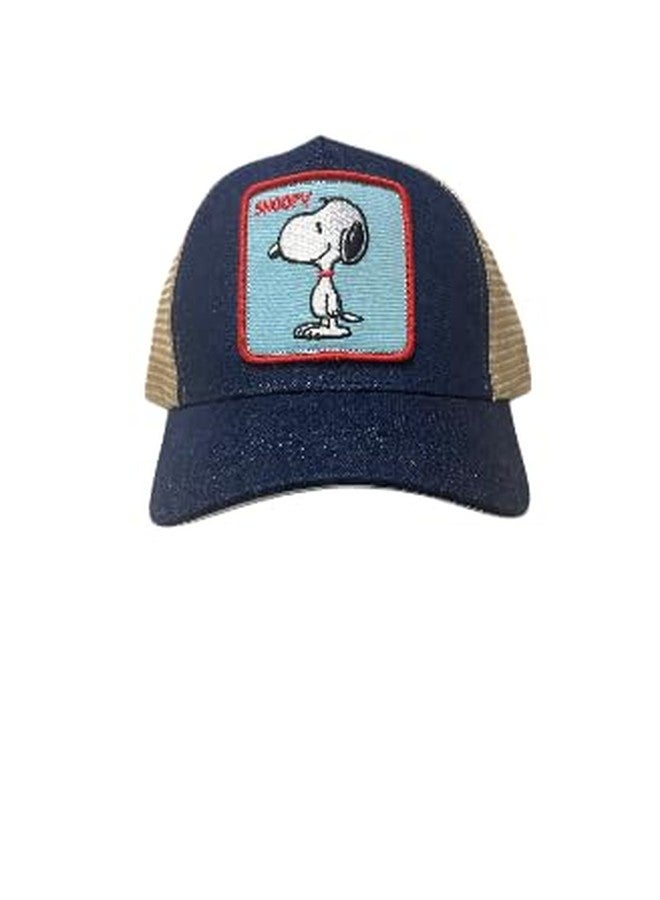 Peter Grimm Peanuts Cartoon Collection, Adjustabale Baseball Cap White - Denim Snoopy
